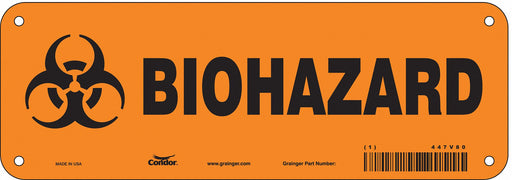 Safety Sign 3.5x10in Polyethylene