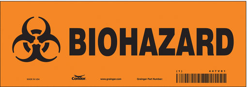 Safety Sign 3 1/2 in x 10 in Vinyl