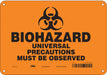 Biohazard Sign 7 in x 10 in Aluminum