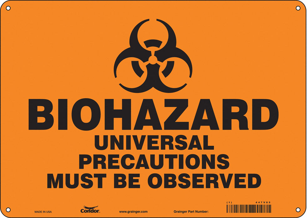 Safety Sign 10 in x 14 in Polyethylene