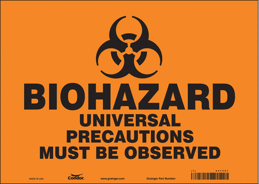 Safety Sign 10 inx14 in Vinyl
