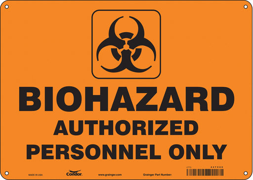 Safety Sign 10 inx14 in Aluminum