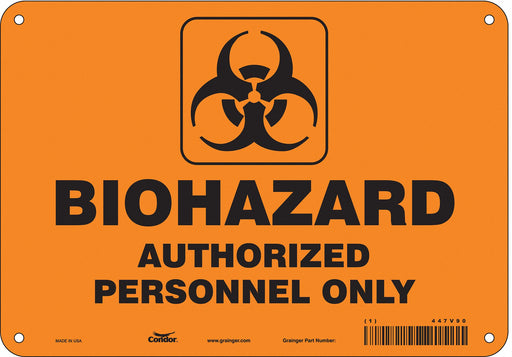 Safety Sign 7 inx10 in Polyethylene