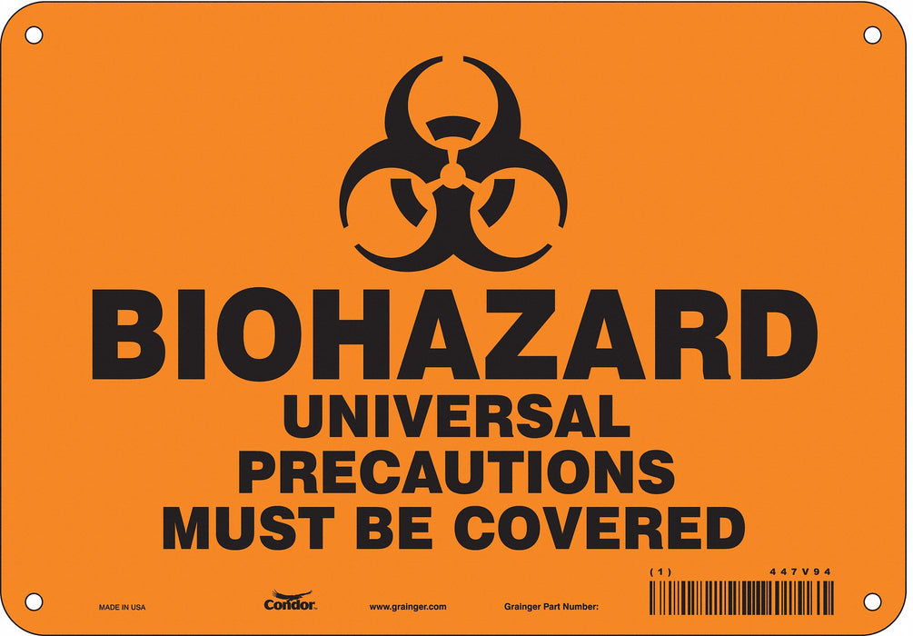 Biohazard Sign 7 in x 10 in Aluminum