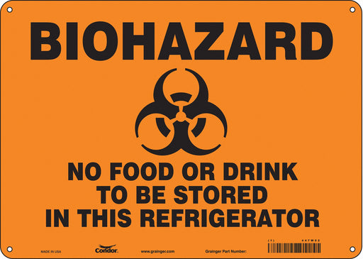 Safety Sign 10 in x 14 in Aluminum