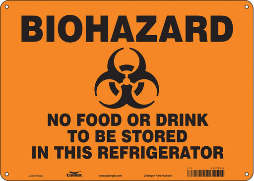 Safety Sign 10 in x 14 in Polyethylene