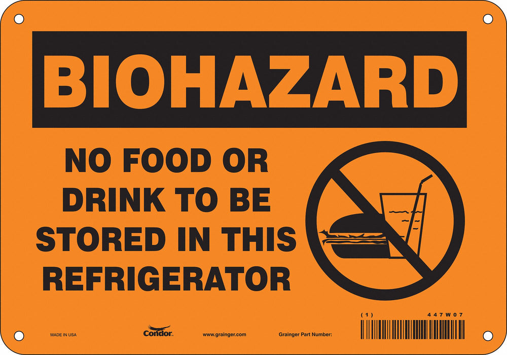 Safety Sign 7 in x 10 in Aluminum