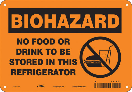 Safety Sign 7 in x 10 in Aluminum