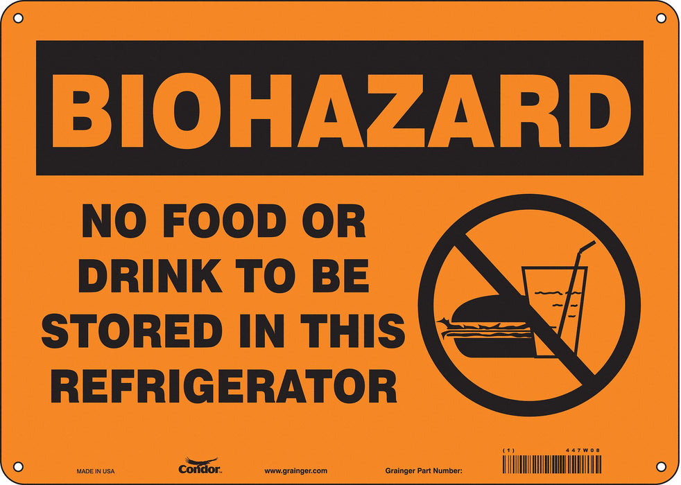 Safety Sign 10 in x 14 in Aluminum