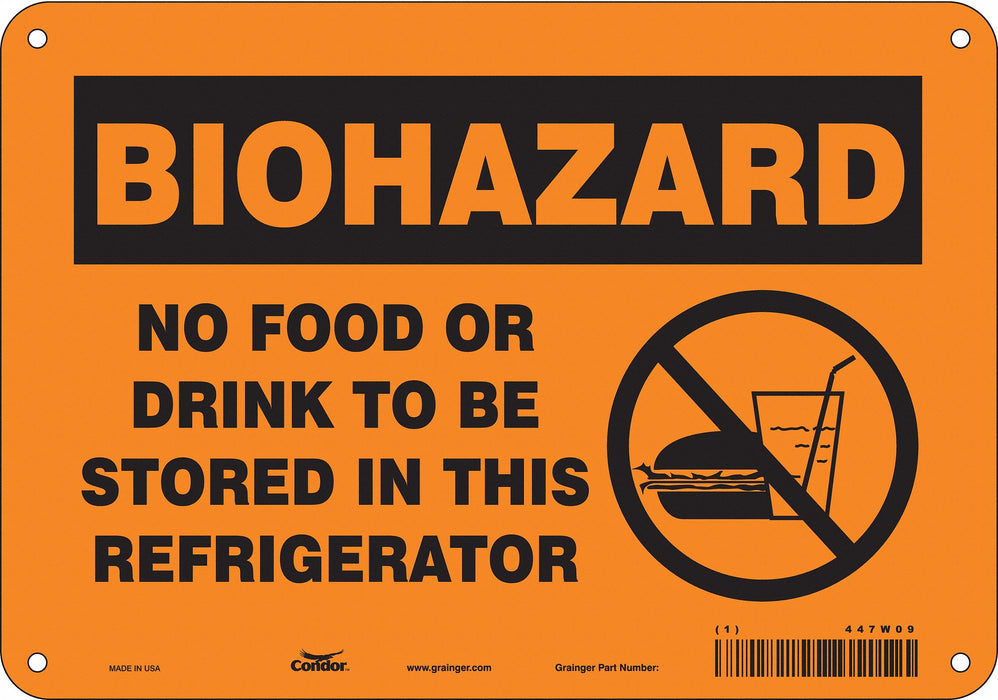 Safety Sign 7 in x 10 in Polyethylene