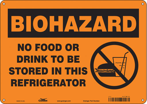 Safety Sign 10 in x 14 in Polyethylene