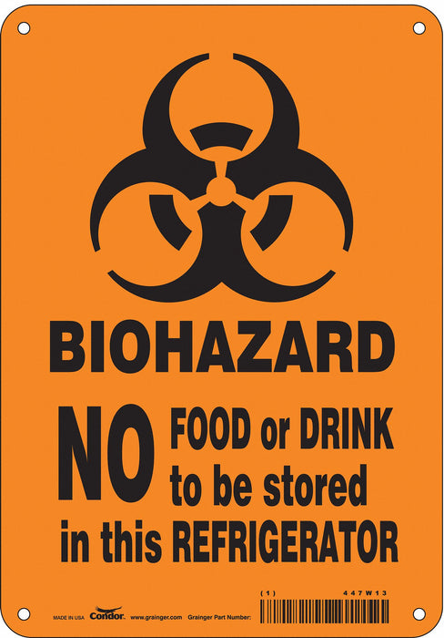 Safety Sign 10 in x 7 in Aluminum