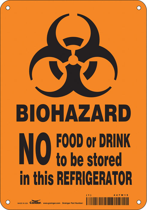 Safety Sign 10 in x 7 in Polyethylene