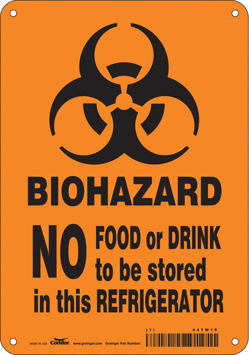Safety Sign 10 in x 7 in Polyethylene