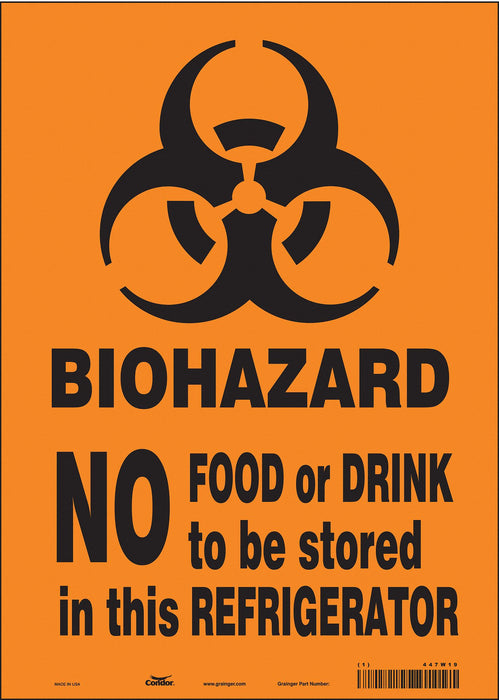 Safety Sign 14 in x 10 in Vinyl