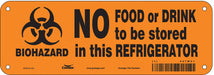Safety Sign 3.5x10in Polyethylene
