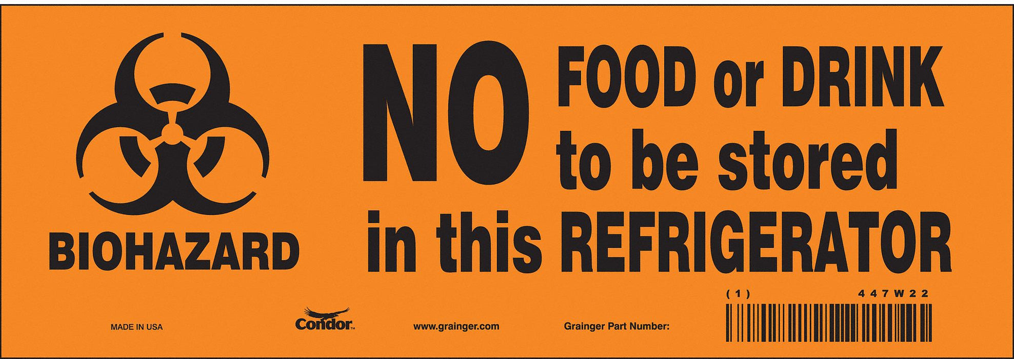 Safety Sign 3 1/2 in x 10 in Vinyl