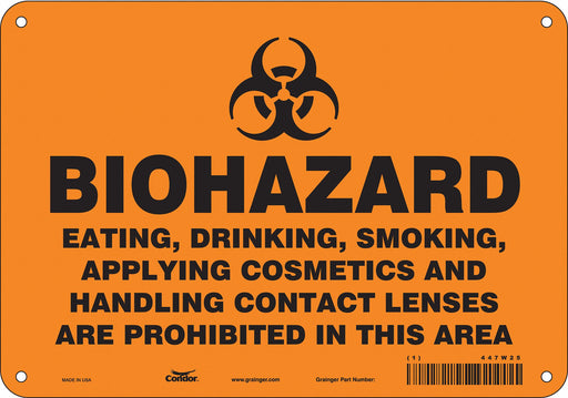 Safety Sign 7 inx10 in Polyethylene