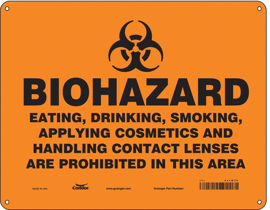 Safety Sign 10 inx14 in Polyethylene