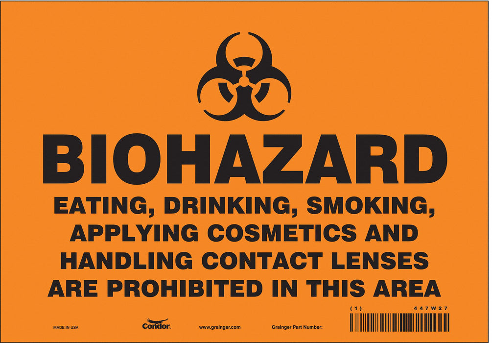 Safety Sign 7 inx10 in Vinyl