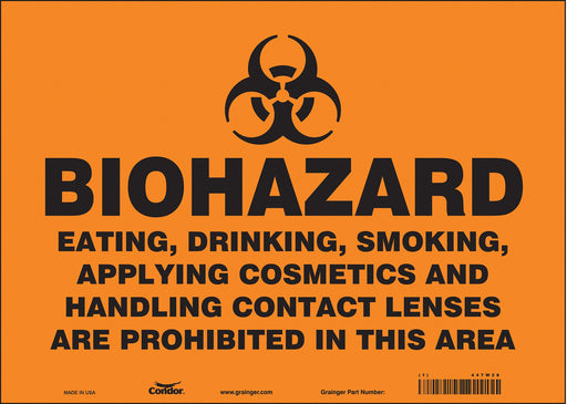 Safety Sign 10 inx14 in Vinyl