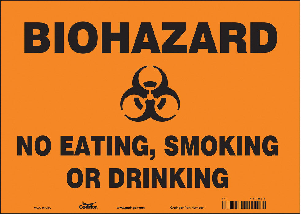 Safety Sign 10 in x 14 in Vinyl