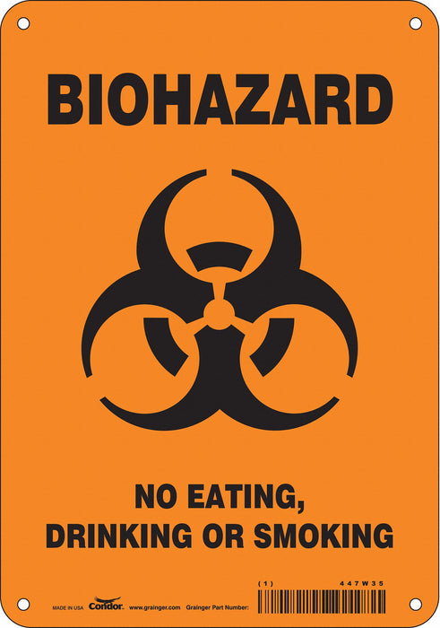 Safety Sign 10 in x 7 in Aluminum