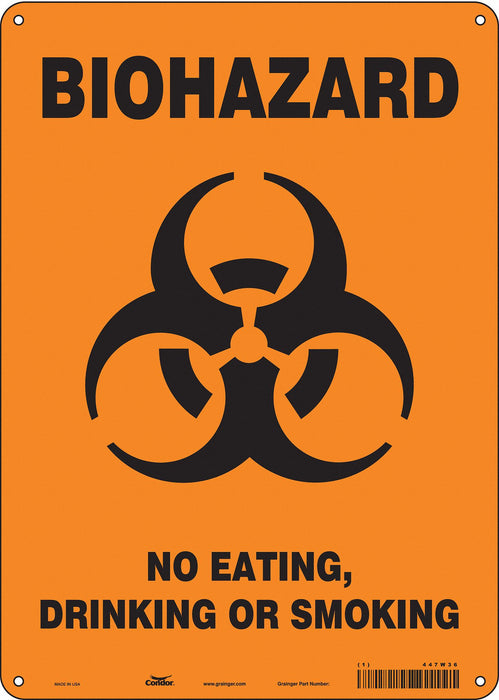 Safety Sign 14 in x 10 in Aluminum
