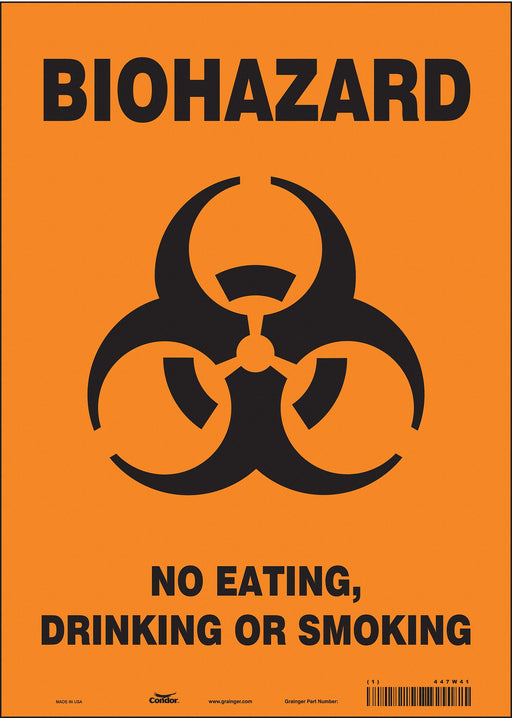 Safety Sign 14 in x 10 in Vinyl