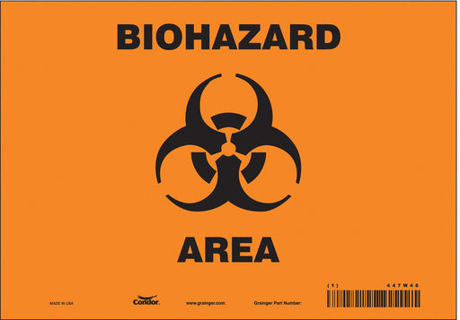 Safety Sign 7 inx10 in Vinyl