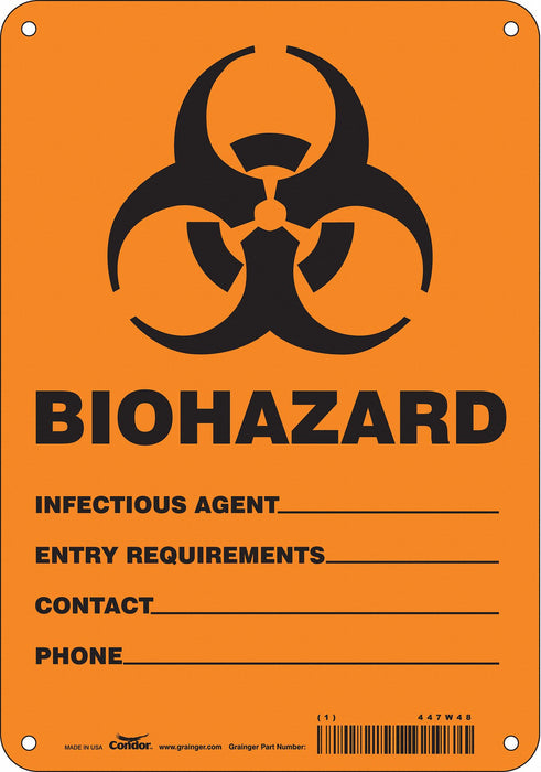 Safety Sign 10 in x 7 in Aluminum