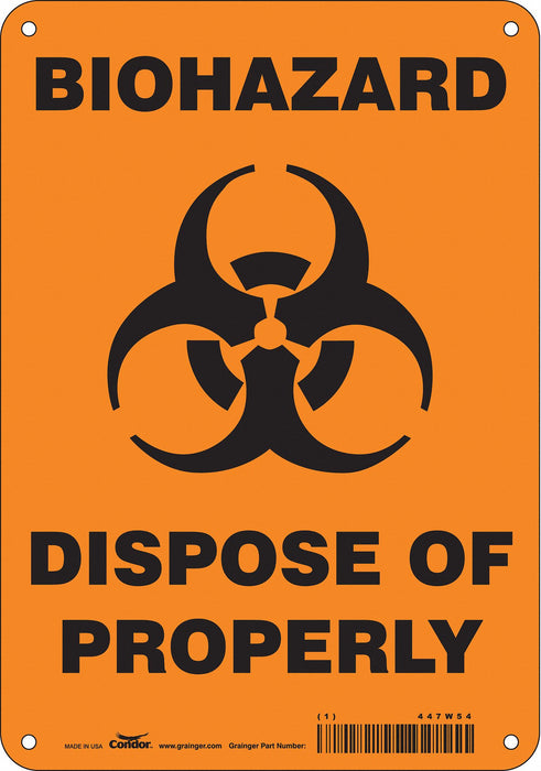 Safety Sign 10 in x 7 in Aluminum
