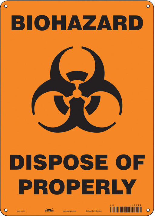 Safety Sign 14 in x 10 in Aluminum