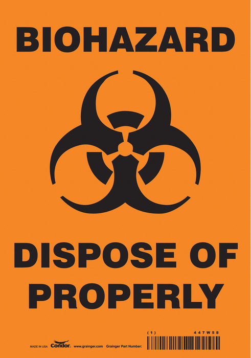 Safety Sign 10 inx7 in Vinyl
