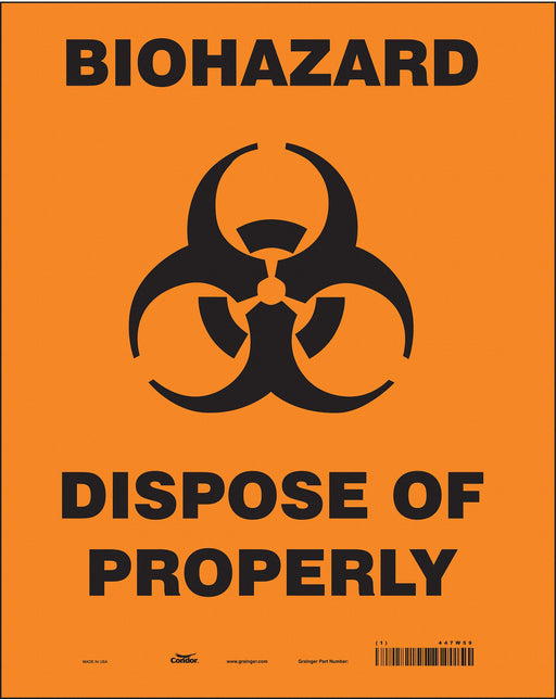 Safety Sign 14 in x 10 in Vinyl