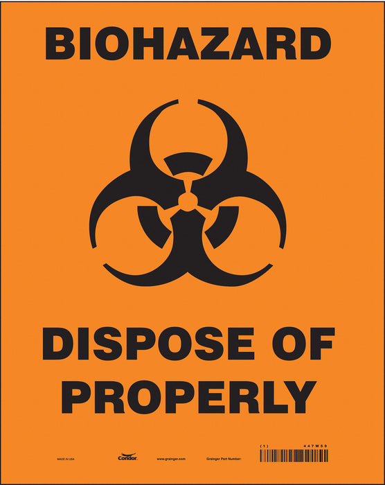 Safety Sign 14 in x 10 in Vinyl