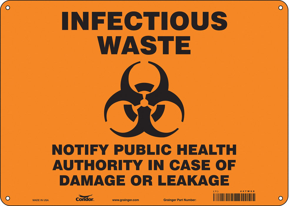 Safety Sign 10 in x 14 in Aluminum