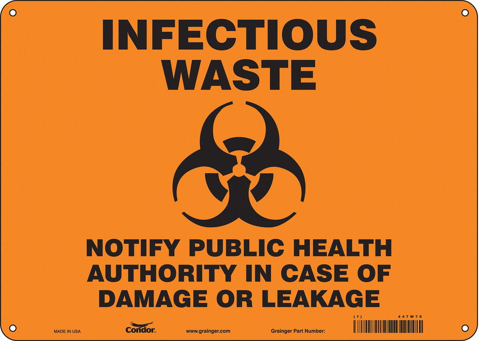 Safety Sign 10 in x 14 in Polyethylene
