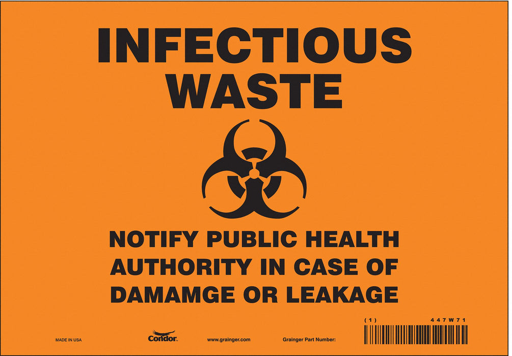 Safety Sign 7 inx10 in Vinyl