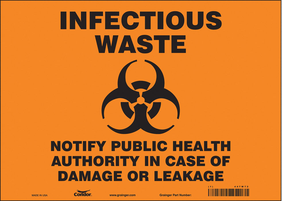 Safety Sign 10 in x 14 in Vinyl