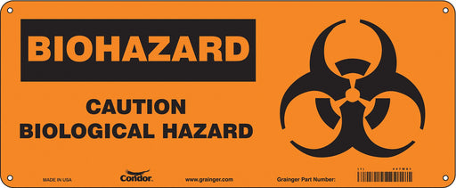 Safety Sign 7 in x 17 in Polyethylene