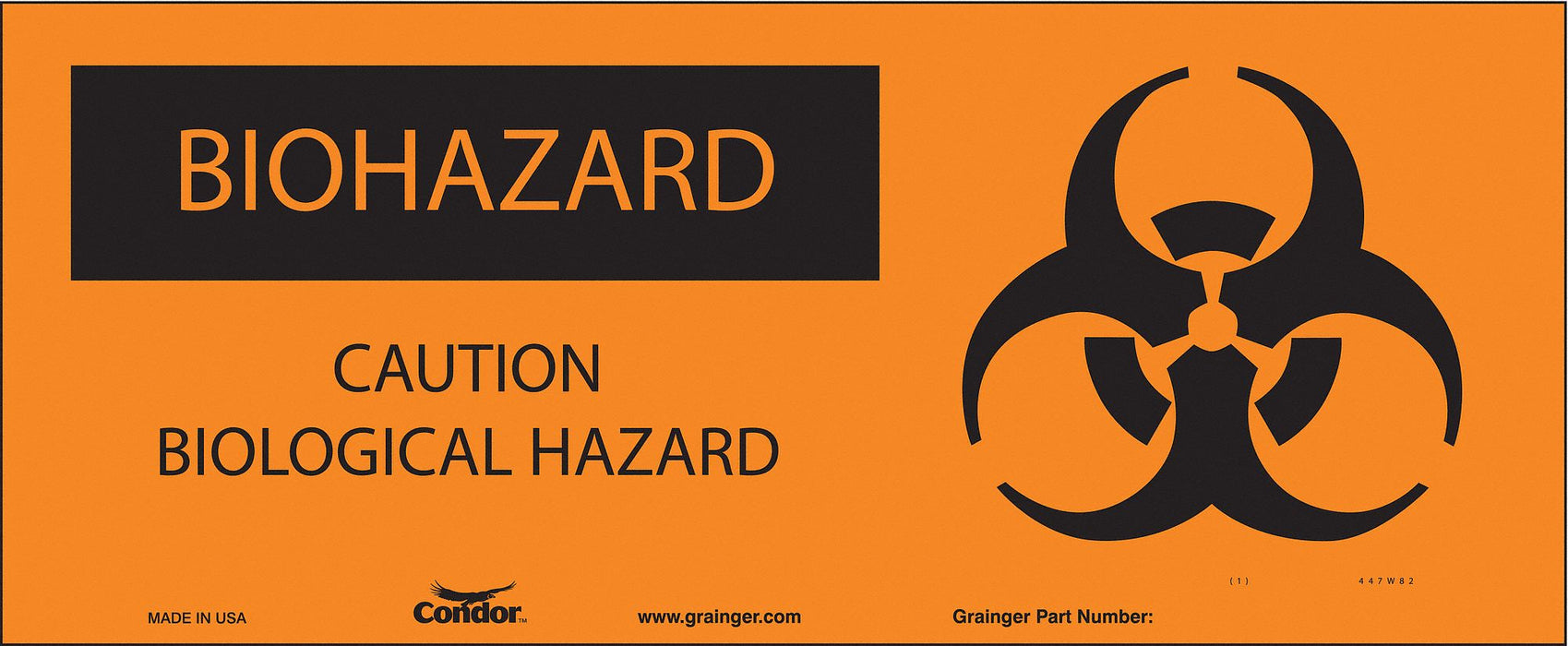 Safety Sign 7 in x 17 in Vinyl