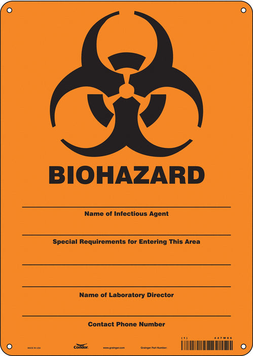 Safety Sign 14 in x 10 in Polyethylene