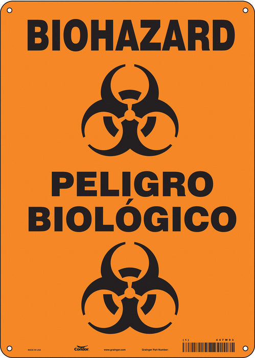 Safety Sign 14 in x 10 in Polyethylene