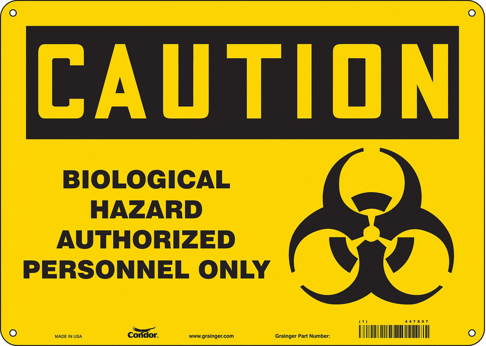 Safety Sign 10 inx14 in Aluminum