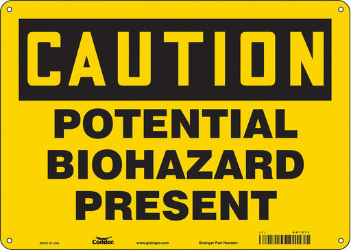 Safety Sign 10 inx14 in Aluminum