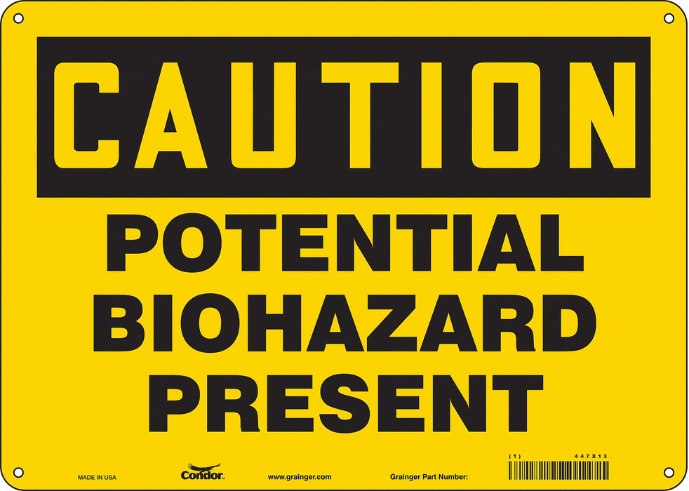 Safety Sign 10 inx14 in Aluminum