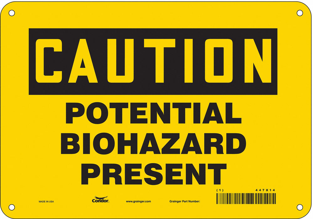 Safety Sign 7 inx10 in Polyethylene