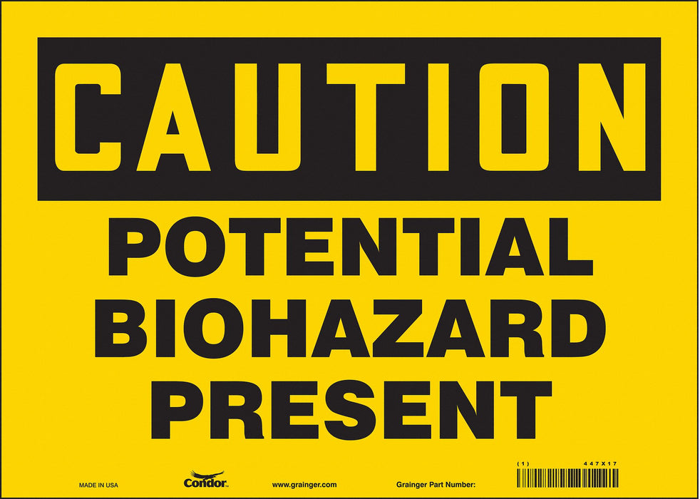 Safety Sign 10 inx14 in Vinyl