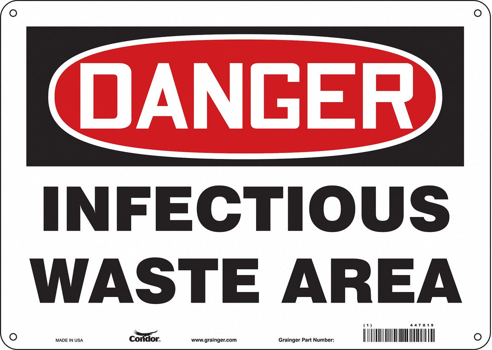 Safety Sign 10 inx14 in Aluminum